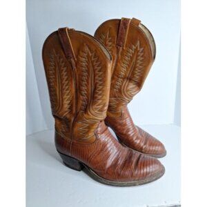 DAN POST Reptile Lizard Round Toe Men's Boots US Mens Size 9